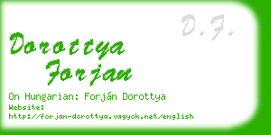 dorottya forjan business card