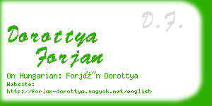 dorottya forjan business card